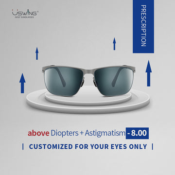 Prescript Uswing Sunglasses (above Diopters + Astigmatism -8.0)